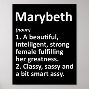 Marybeth Definitie Persoonlijke Naam Grappig Kerst Poster