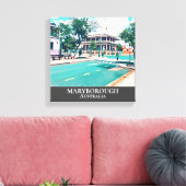 Maryborough Australia vintage reiskunst Canvas Afdruk (Insitu (Woonkamer))