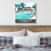 Maryborough Australia vintage reiskunst Canvas Afdruk (Insitu (Slaapkamer))