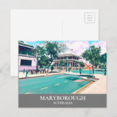 Maryborough country town Australië vintage reizen Briefkaart (Voorkant / Achterkant)