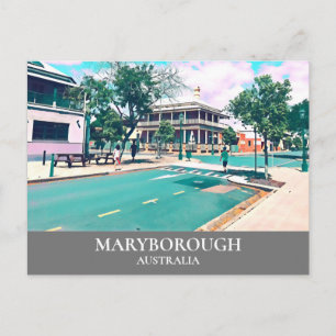 Maryborough country town Australië vintage reizen Briefkaart