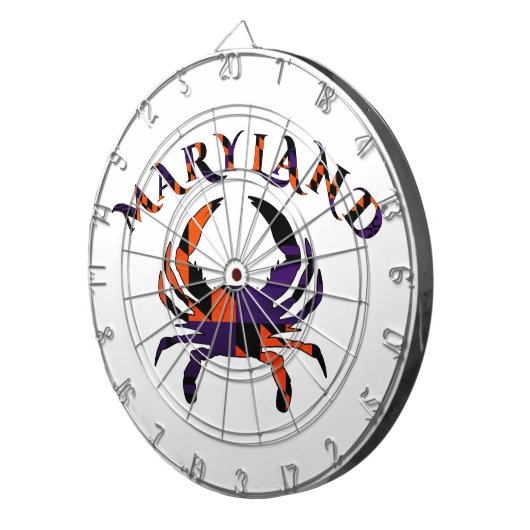 Maryladn Crab Flag Oranje en Paars Dartbord (Voorkant Rechts)