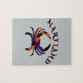 Maryladn Crab Flag Oranje en Paars Legpuzzel (Horizontaal)