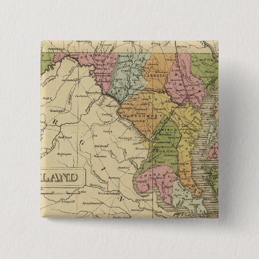 Maryland 3 vierkante button 5,1 cm (Voorkant)