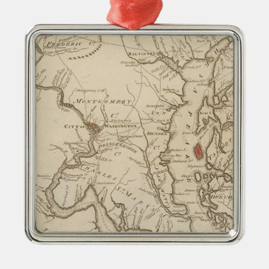 Maryland 6 metalen ornament (Voorkant)
