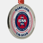 Maryland 7e staat kerstversiering metalen ornament (Rechts)