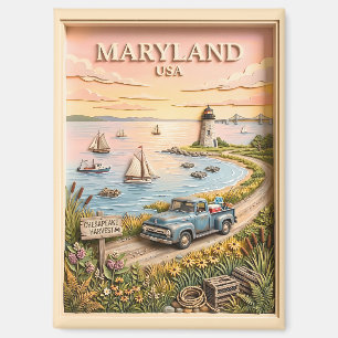 Maryland Amerikaanse Roadtrip Chesapeake Bay Vinta Magneet
