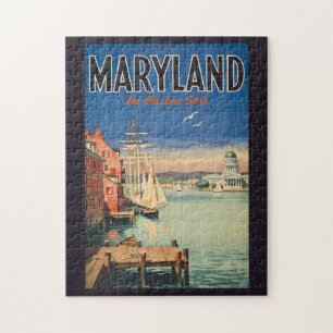 Maryland Annapolis Schilderachtige Illustratie Rei Legpuzzel