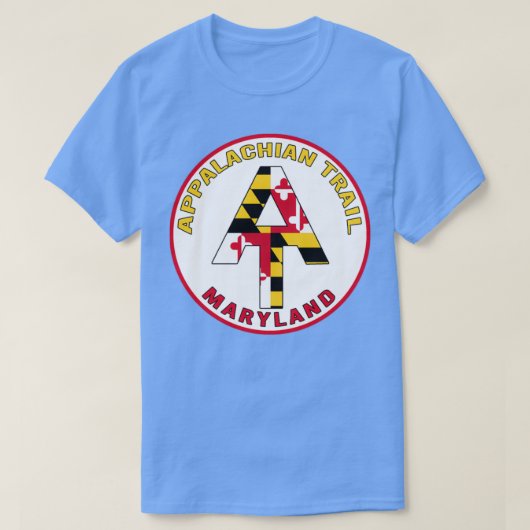 Maryland Appalachian Trail White Background met W T-shirt (Design voorkant)