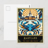 Maryland | Art. Deco Briefkaart (Voorkant / Achterkant)