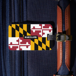 Maryland Bagagelabels, patriottische maryland vlag Bagagelabel
