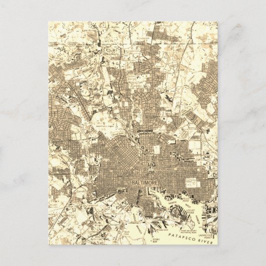 Maryland Baltimore  kaart (Voorkant)