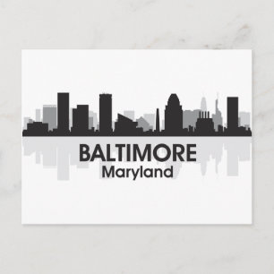 Maryland Baltimore Skyline Briefkaart