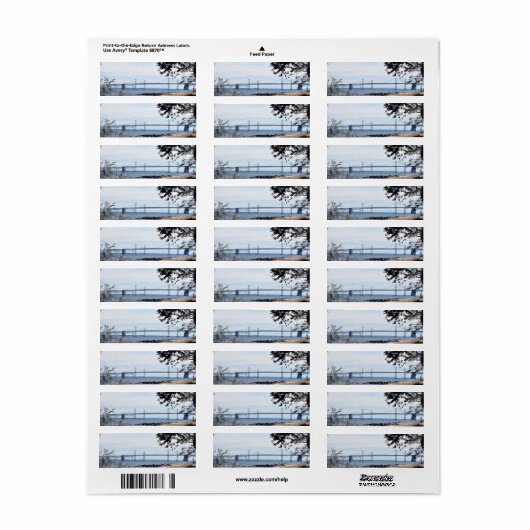 Maryland Bay Bridge Return Address Labels (Full Sheet)