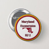 Maryland beweerde heksenontheffing Button (Voorkant /achterkant)