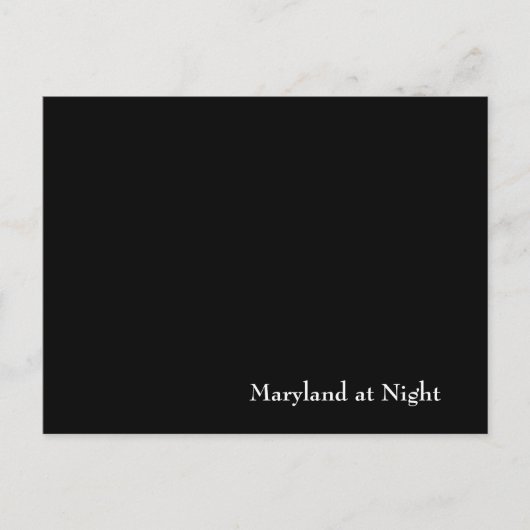 Maryland bij nacht briefkaart (Voorkant)