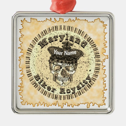 Maryland Biker  Metalen Ornament (Voorkant)