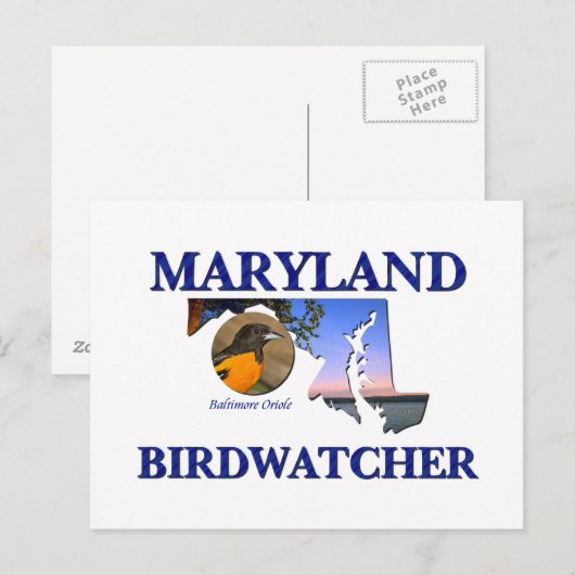 Maryland Birdwatcher Briefkaart (Voorkant / Achterkant)