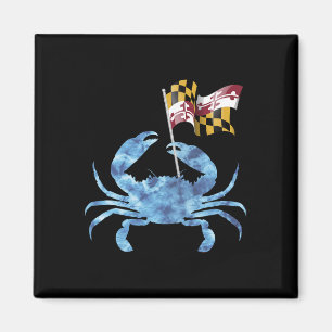 Maryland Blauwe Krab Vlag Van Maryland Gezinsvakan Magneet