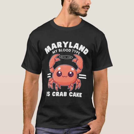 Maryland blood type t-shirt (Voorkant)