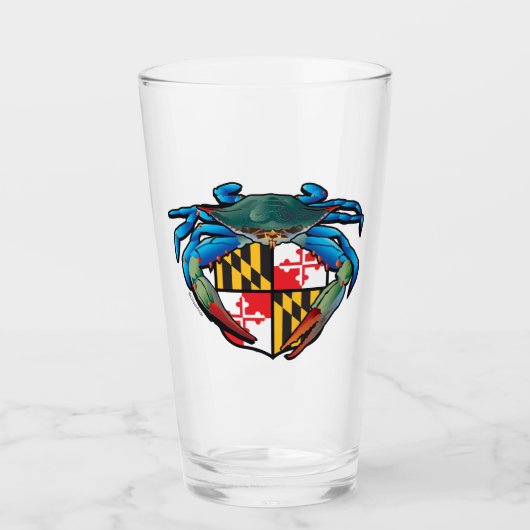 Maryland Blue Crab Crest Glas (Voorkant)