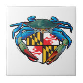 Maryland Blue Crab Crest Tegeltje (Voorkant)
