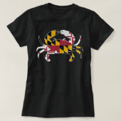 Maryland Blue Crab  die de vlag van Maryland drijf T-shirt (Design voorkant)