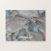 Maryland Blue Crab gepersonaliseerde puzzel Legpuzzel (Horizontaal)