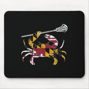 Maryland Blue Crab Lacrosse Lover T-shirt Flag of Muismat