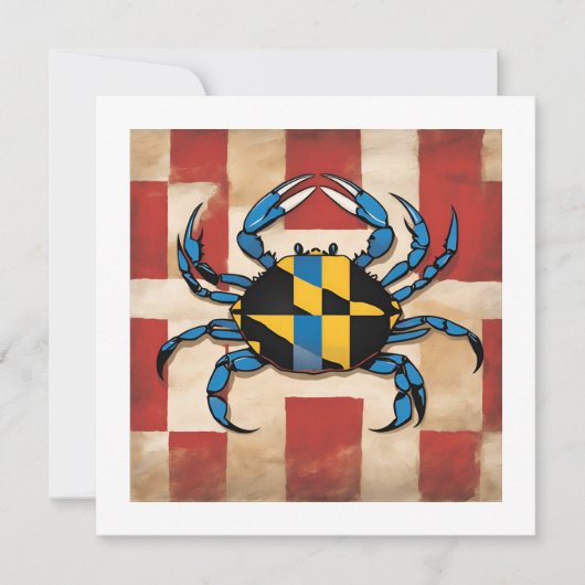 Maryland Blue Crab Note Kaart (Voorkant)