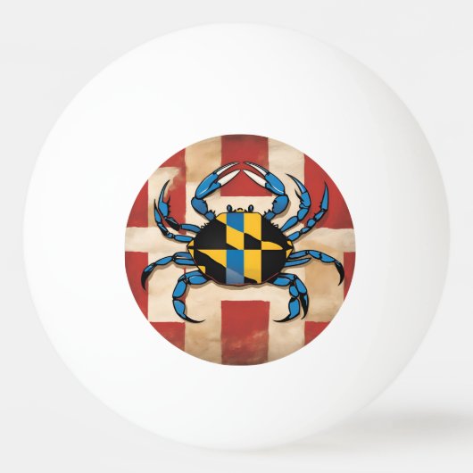 Maryland Blue Crab Pingpongbal (Achterkant)