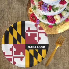 Maryland Borden, feesten, sporten, Maryland Flag Papieren Bordje