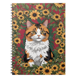 Maryland Calico Kat En Black Eyed Susan Bloemen 2 Notitieboek