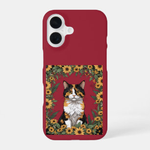 Maryland Calico Kat En Black Eyed Susan Bloemen 4 iPhone 16 Hoesje