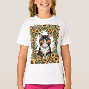 Maryland Calico Kat En Black Eyed Susan Bloemen T-shirt