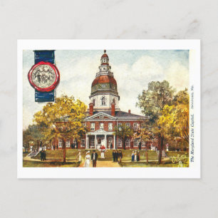  Maryland Capitool met zegel Briefkaart