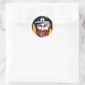 Maryland Captain Crab Ronde Sticker (Tas)