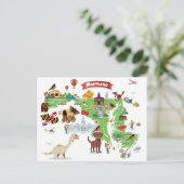 Maryland Cartoon Map Briefkaart (Staand voorkant)