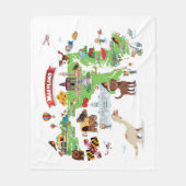 Maryland Cartoon Map Fleece Deken (Voorkant)