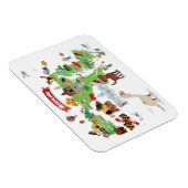 Maryland Cartoon Map Magneet (Rechterzijde)