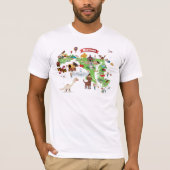 Maryland Cartoon Map T-shirt (Voorkant)