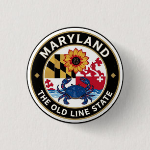 MARYLAND Chesapeake Bay Erfgoed Embleem Ronde Button 3,2 Cm