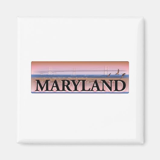 Maryland Chesapeake Bay Scene Magneet (Voorkant)