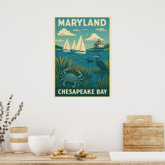 Maryland Chesapeake Bay V01 Poster (Keuken)