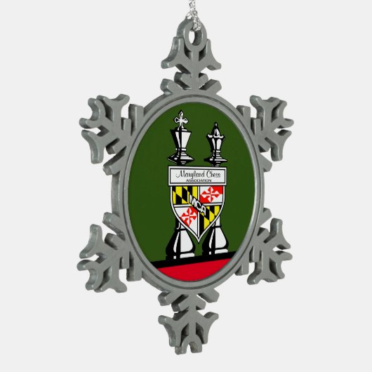MARYLAND CHESS TIN SNEEUWVLOK ORNAMENT (Links)