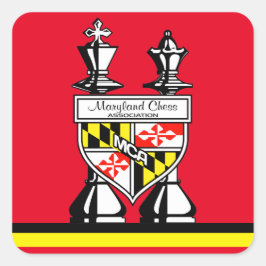 MARYLAND CHESS VIERKANTE STICKER
