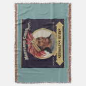 Maryland Chief Stringless Beans label uit 1930 Deken (Voorkant Verticaal)