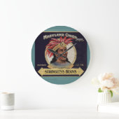 Maryland Chief Stringless Beans label uit 1930 Grote Klok (Huis)
