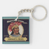 Maryland Chief Stringless Beans label uit 1930 Sleutelhanger (Achterkant)