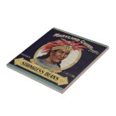 Maryland Chief Stringless Beans label uit 1930 Tegeltje (Zijkant)